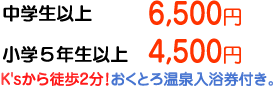 お一人様6500円